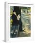 Gentleman in the Park-Lesser Ury-Framed Giclee Print