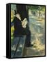 Gentleman in the Park-Lesser Ury-Framed Stretched Canvas