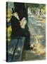 Gentleman in the Park-Lesser Ury-Stretched Canvas