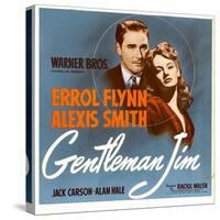 Gentleman Jim, Errol Flynn, Alexis Smith on Window Card, 1942-null-Stretched Canvas