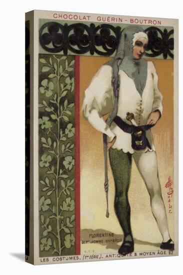 Gentleman of Florence, 14th Century-null-Stretched Canvas