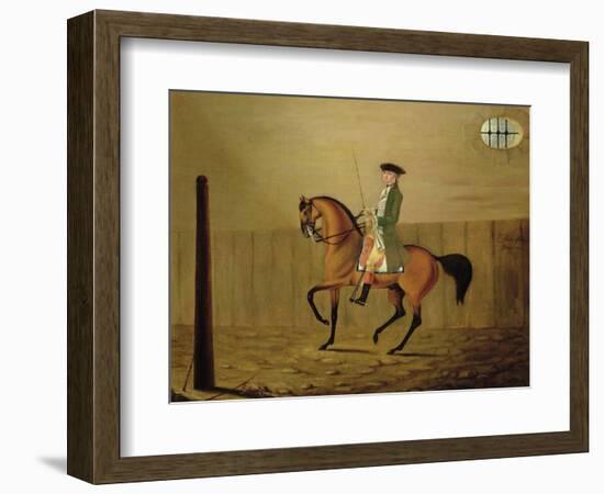 Gentleman on a Bay Horse in a Riding School, 1766-Thomas Parkinson-Framed Giclee Print