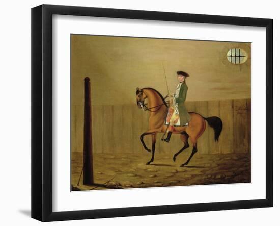 Gentleman on a Bay Horse in a Riding School, 1766-Thomas Parkinson-Framed Giclee Print