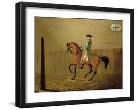 Gentleman on a Bay Horse in a Riding School, 1766-Thomas Parkinson-Framed Giclee Print