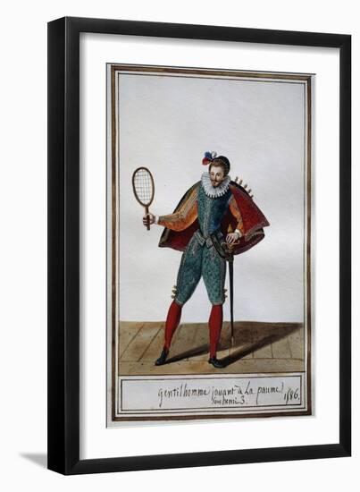 Gentleman Playing Real Tennis in 1586 Under-null-Framed Premium Giclee Print