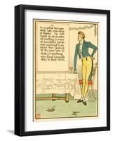 Gentleman Stands With His Hand On A Table With A Goblet Nearby-Walter Crane-Framed Art Print