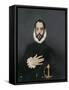 Gentleman with His Hand on His Chest, C.1580-El Greco-Framed Stretched Canvas