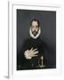 Gentleman with His Hand on His Chest, C.1580-El Greco-Framed Giclee Print