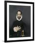 Gentleman with His Hand on His Chest, C.1580-El Greco-Framed Giclee Print