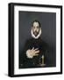 Gentleman with His Hand on His Chest, C.1580-El Greco-Framed Giclee Print