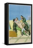 Gentlemen Callers, Published 1835, Reprinted in 1908-Peter Fendi-Framed Stretched Canvas