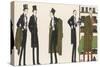 Gentlemen in Evening Dress Queue to Collect Their Overcoats from the Cloakroom-Bernard Boutet De Monvel-Stretched Canvas