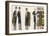 Gentlemen in Evening Dress Queue to Collect Their Overcoats from the Cloakroom-Bernard Boutet De Monvel-Framed Photographic Print