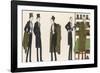 Gentlemen in Evening Dress Queue to Collect Their Overcoats from the Cloakroom-Bernard Boutet De Monvel-Framed Photographic Print