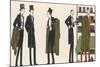 Gentlemen in Evening Dress Queue to Collect Their Overcoats from the Cloakroom-Bernard Boutet De Monvel-Mounted Photographic Print