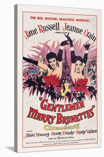 Gentlemen Marry Brunettes, Jane Russell, Jeanne Crain, 1955-null-Stretched Canvas