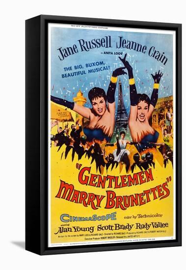 Gentlemen Marry Brunettes, Jane Russell, Jeanne Crain, 1955-null-Framed Stretched Canvas