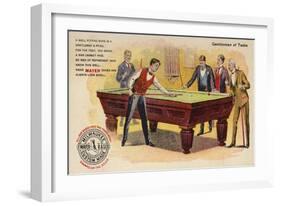 Gentlemen of Taste, Playing Pool-American School-Framed Giclee Print