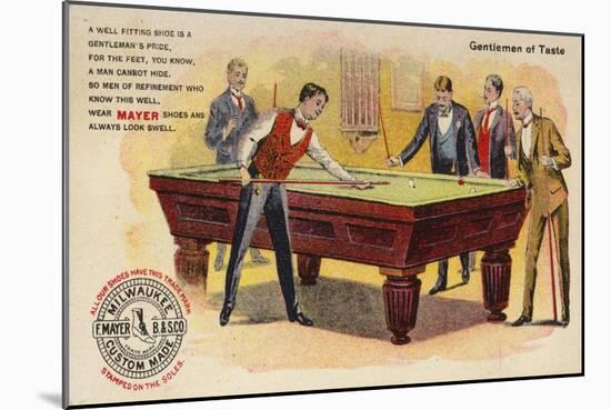 Gentlemen of Taste, Playing Pool-American School-Mounted Giclee Print