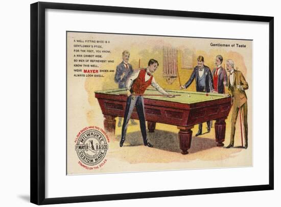 Gentlemen of Taste, Playing Pool-American School-Framed Giclee Print