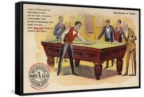 Gentlemen of Taste, Playing Pool-American School-Framed Stretched Canvas