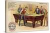 Gentlemen of Taste, Playing Pool-American School-Stretched Canvas