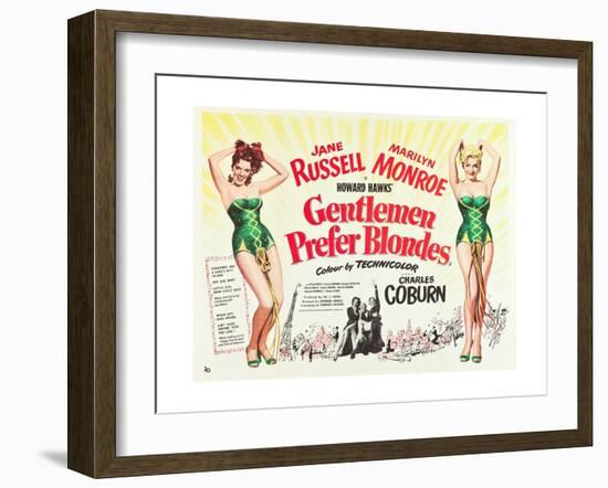 Gentlemen Prefer Blondes 1953-null-Framed Premium Giclee Print