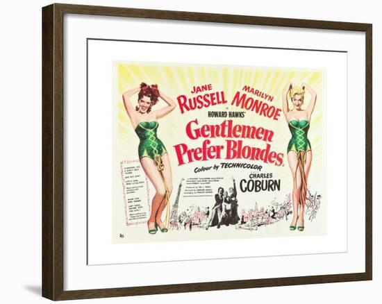 Gentlemen Prefer Blondes 1953-null-Framed Giclee Print