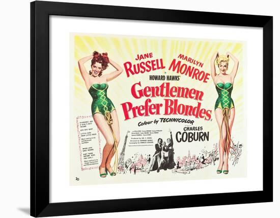 Gentlemen Prefer Blondes 1953-null-Framed Giclee Print