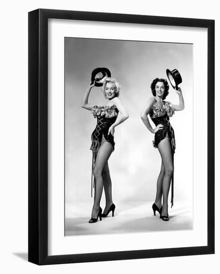 Gentlemen Prefer Blondes, Howard Hawks, Marilyn Monroe, Jane Russell, 1953-null-Framed Photo