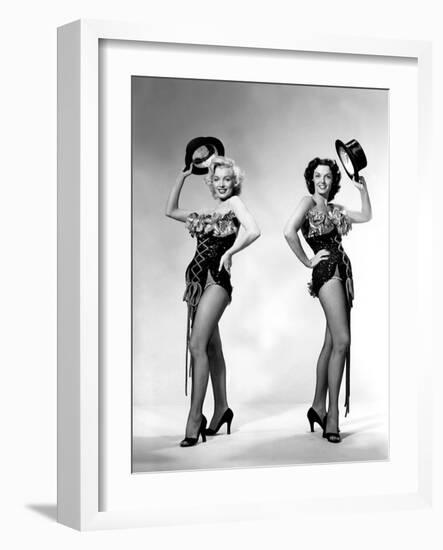 Gentlemen Prefer Blondes, Howard Hawks, Marilyn Monroe, Jane Russell, 1953-null-Framed Photo