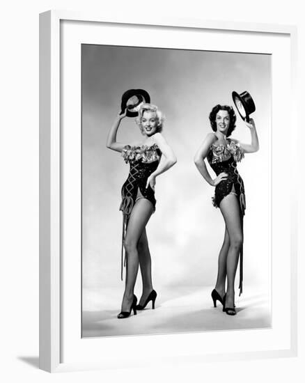 Gentlemen Prefer Blondes, Howard Hawks, Marilyn Monroe, Jane Russell, 1953-null-Framed Photo