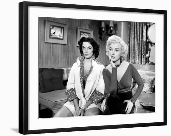 Gentlemen Prefer Blondes, Jane Russell, Marilyn Monroe, 1953-null-Framed Photo