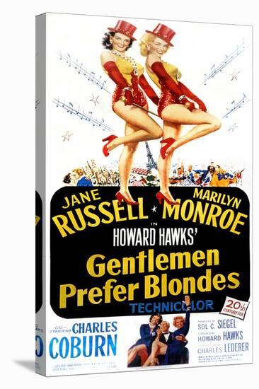 Gentlemen Prefer Blondes, Jane Russell, Marilyn Monroe, 1953-null-Stretched Canvas