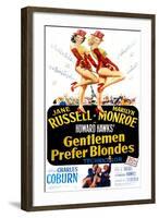 Gentlemen Prefer Blondes, Jane Russell, Marilyn Monroe, 1953-null-Framed Art Print