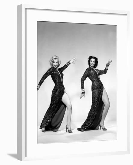 Gentlemen Prefer Blondes, Marilyn Monroe, Jane Russell, 1953-null-Framed Photo