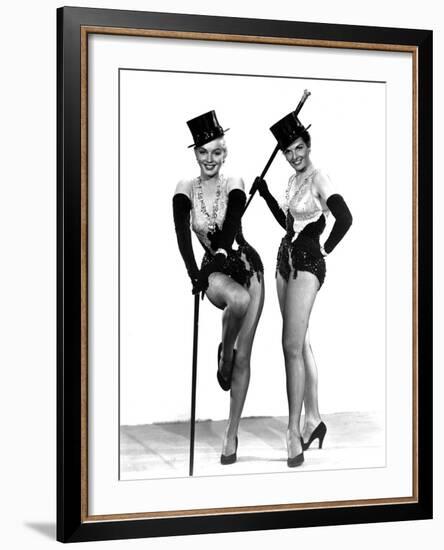 Gentlemen Prefer Blondes, Marilyn Monroe, Jane Russell, 1953-null-Framed Photo