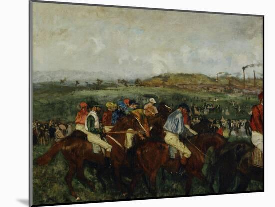 Gentlemen Race, Before the Start, c.1862-Edgar Degas-Mounted Giclee Print