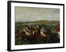 Gentlemen Race, Before the Start, c.1862-Edgar Degas-Framed Giclee Print