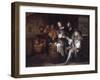 Gentlemen Tasting Wine in a Cellar-Egbert Van Heemskerck-Framed Premium Giclee Print