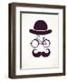 Gentlemen With Bicycle Eyeglass - Vintage Style Poster-Marish-Framed Art Print