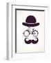 Gentlemen With Bicycle Eyeglass - Vintage Style Poster-Marish-Framed Art Print