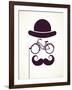 Gentlemen With Bicycle Eyeglass - Vintage Style Poster-Marish-Framed Art Print