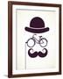 Gentlemen With Bicycle Eyeglass - Vintage Style Poster-Marish-Framed Art Print