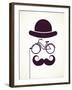 Gentlemen With Bicycle Eyeglass - Vintage Style Poster-Marish-Framed Art Print