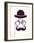 Gentlemen With Bicycle Eyeglass - Vintage Style Poster-Marish-Framed Art Print