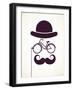 Gentlemen With Bicycle Eyeglass - Vintage Style Poster-Marish-Framed Art Print