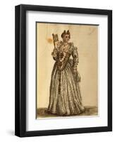 Gentlewoman in Evening Dress-Jan van Grevenbroeck-Framed Giclee Print