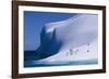 Gentoo and Chinstrap Penguins on Iceberg-null-Framed Photographic Print