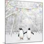 Gentoo Penguin in Winter Woodland with Snow-null-Mounted Photographic Print